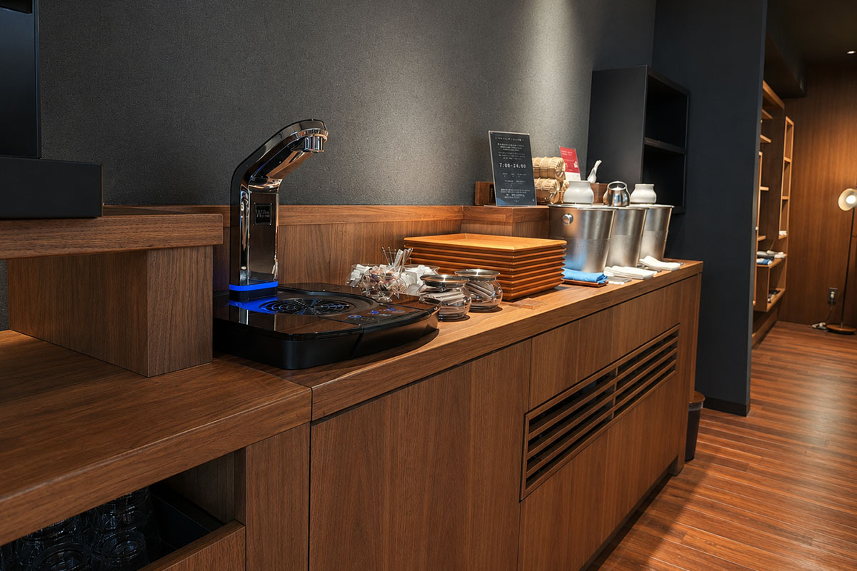 ホテルのドリンクコーナー